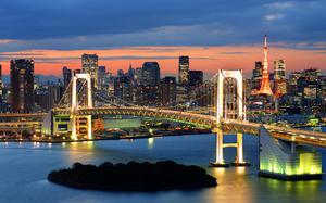 Panorama nocturno de Tokyo