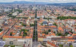 Vista a�rea de Zagreb.