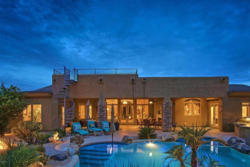 Oasis In The Desert Near Boulders