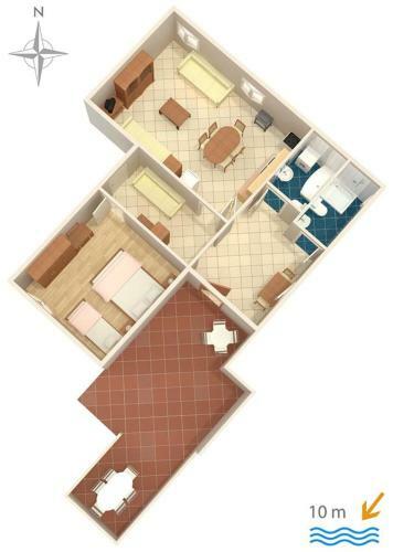 Apartment Metajna 6395b
