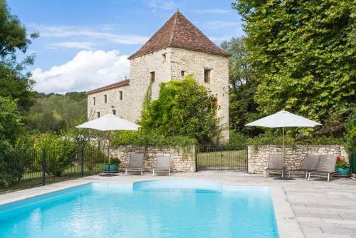 Saint-denis-catus Villa Sleeps 12 Pool Wifi
