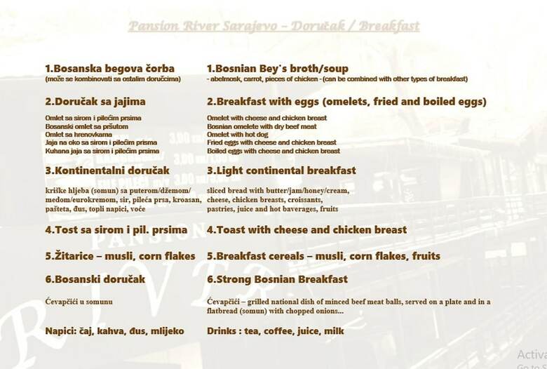 Bed & Breakfast Pansion River