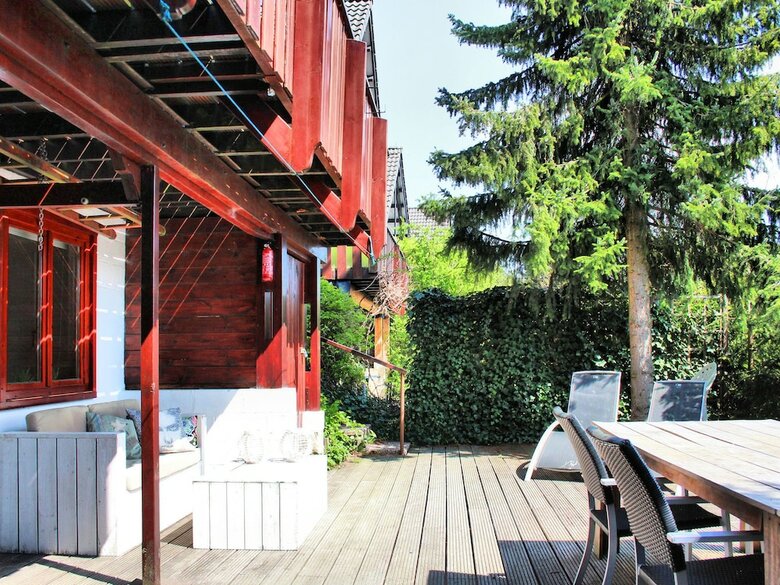 Beautiful Chalet On A Camping, With Different Terraces And A Beautiful View