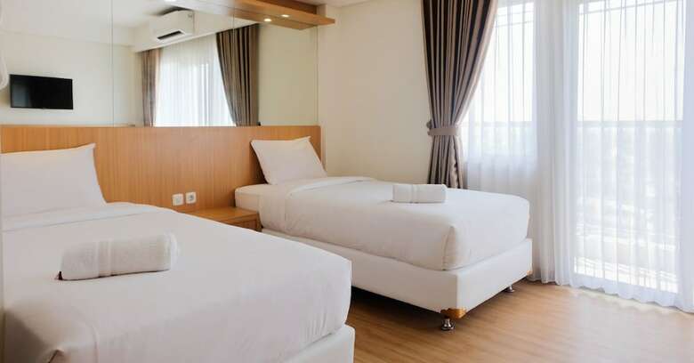 Twin Bed Studio Room At Annora Living Apartment