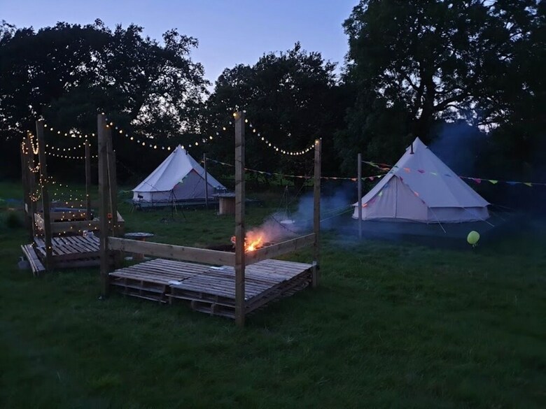Cabana Mellow Yellow Bell Tent - Family Zone