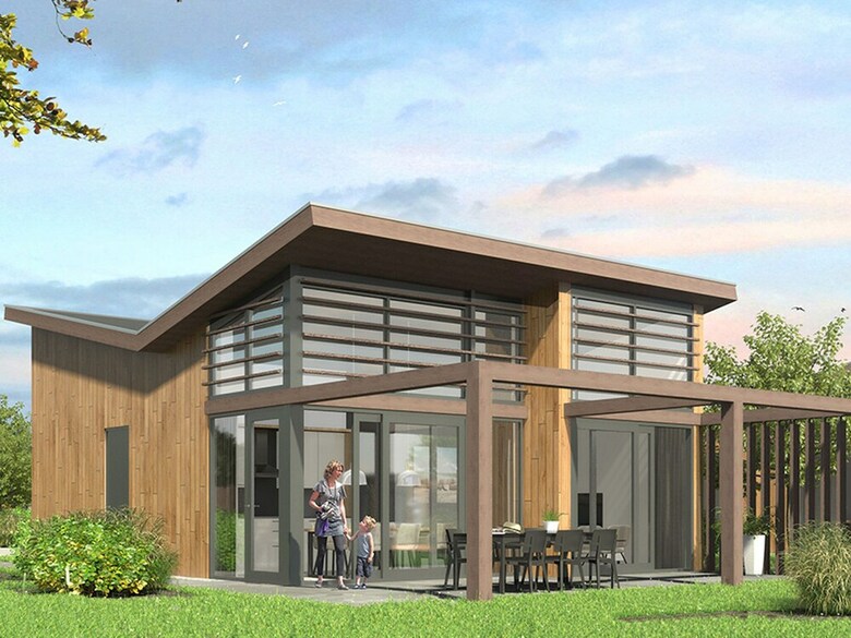 Detached Luxurious Lodge With Washingmachine, Near The Beach