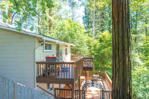 Summit Sanctuary! Redwoods! Fire Table!! Bbq Grill! Fast Wifi!! Dog Friendly!