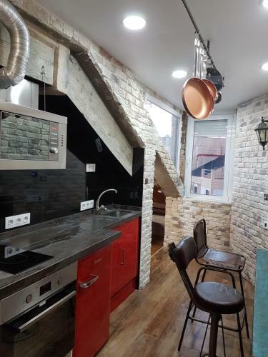Tiny And Cute Apartment In The Roof Touching Border