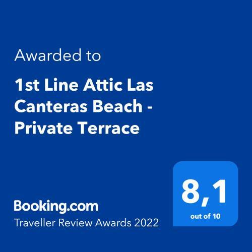 Apartamento 1st Line Attic Las Canteras Beach - Private Terrace