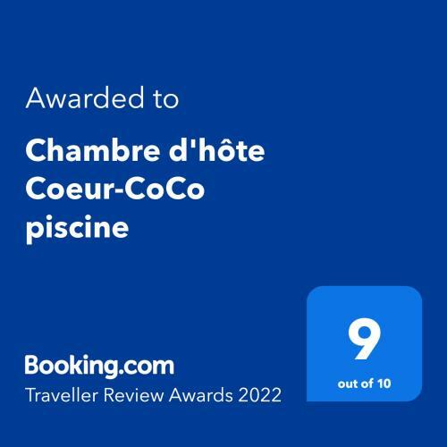 Bed & Breakfast Chambre D'h�te Coeur-coco Piscine