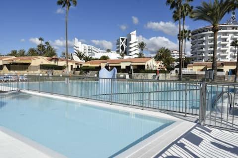 Apartamento Bungalow Santa Fe En Centro de Playa Del Ingl�s