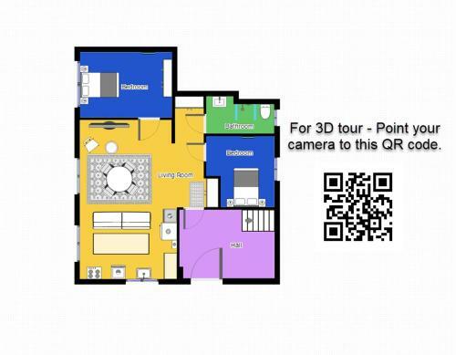 Apartamento Aday-booking - 2 Bedroom With Modern Kitchen And Free Parking