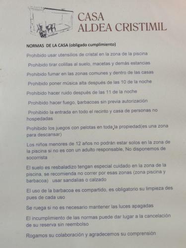 Aldea Cristimil -san Amaro