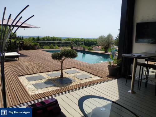 Apartamento Sky House Agen Spa Jacuzzi Sauna Hammam Piscine