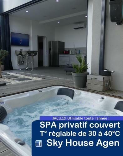 Apartamento Sky House Agen Spa Jacuzzi Sauna Hammam Piscine