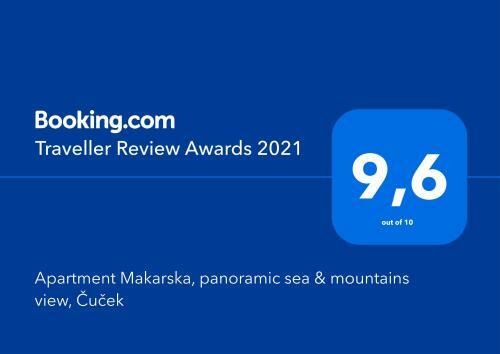Apartment Makarska, Panoramic Sea & Mountains View, ?u?ek