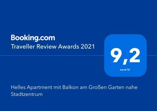 Helles Apartment Mit Balkon Am Gro�en Garten Nahe Stadtzentrum