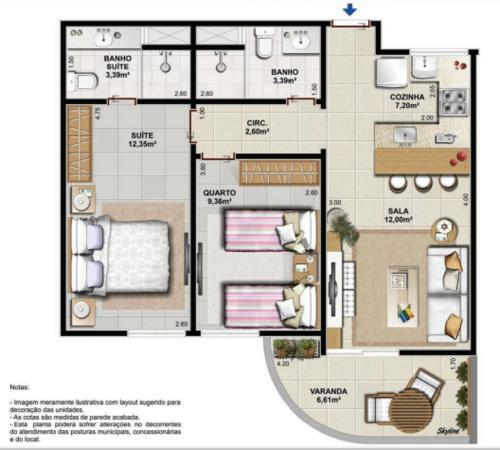 Apartamento Golden Lake Lazer Completo 2 Qts