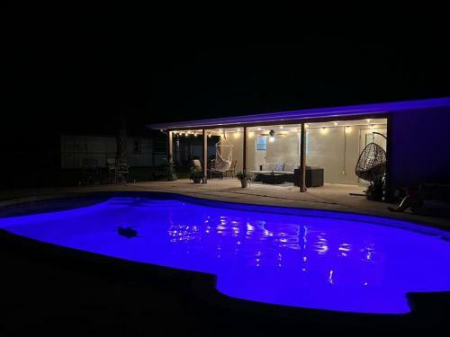 Pool House With One Of A Kind Garden