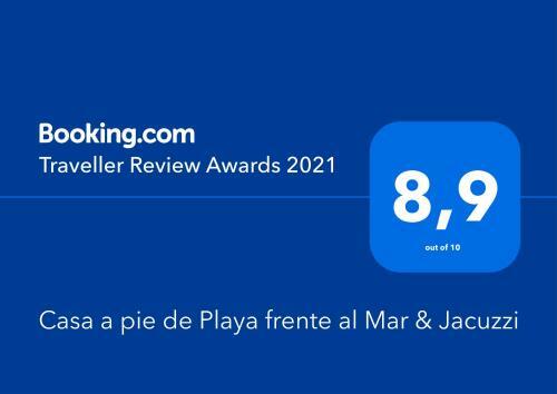 Casa A Pie de Playa Frente Al Mar & Jacuzzi