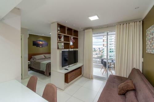 Apartamento Wb2105 Lindo Studio Com Vista Para O Parque Vaca Brava