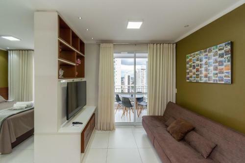 Apartamento Wb2105 Lindo Studio Com Vista Para O Parque Vaca Brava