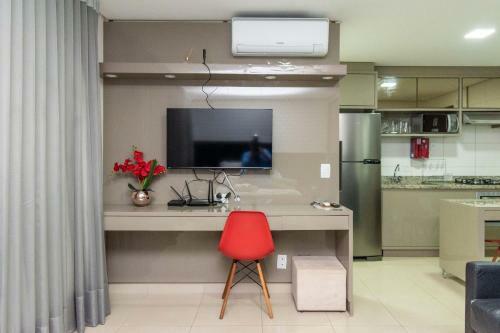 Apartamento Th2205 Studio Completo, Andar Alto, Setor Bueno