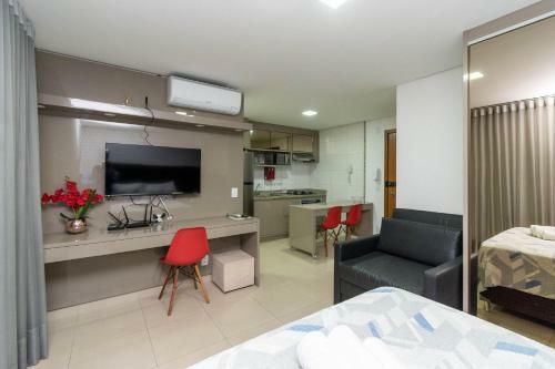 Apartamento Th2205 Studio Completo, Andar Alto, Setor Bueno