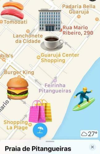 Apartamento Pitangueiras 7 Pessoas / 200 Mts Da Praia