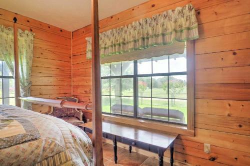 Rustic Carmine Log Cabin With Covered Porch On Farm!