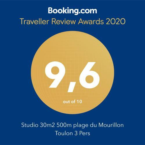 Apartamento Studio 30 M2 500m Plages Mourillon 3 Personnes
