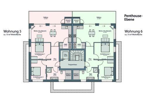 Apartamento Fewo Backbord Haus Borkum Whg 5