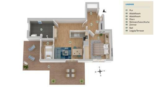 Apartamento Seeblick Nordlicht, Exklusive Wohnung Mit Terrasse