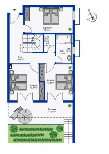 Apartamento Wohnen Am S�dstrand - Ferienwohnung 0 8