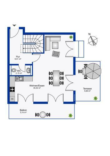 Apartamento Wohnen Am S�dstrand - Ferienwohnung 0 8