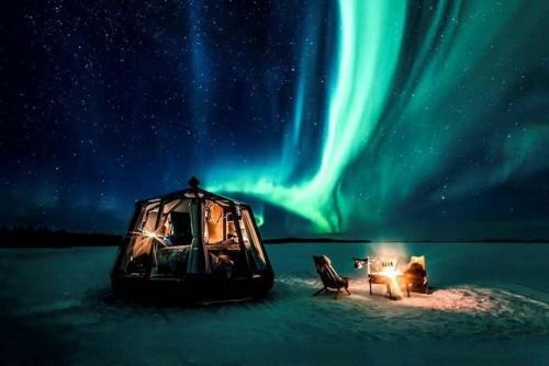 Aurora Hut - Luksusmajoitus Iglu Tunturissa Pohjois-lapissa Nuorgamissa