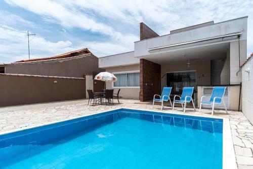 Casa Com Piscina E Churrasq Na Praia Massaguacu, Sp