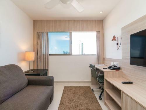 Apartamento Nob2104 Excelente Flat Em Boa Viagem Com 2 Quartos