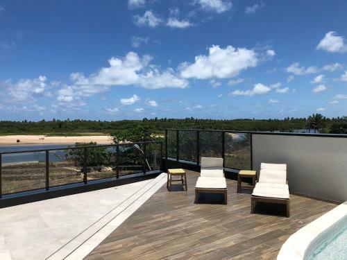 Apartamento Flat Com Linda Vista Para O Mar