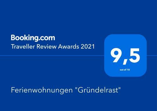Apartamento Ferienwohnungen "gr�ndelrast"