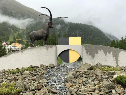 Apartamento Ferienwohnung Pontresina - Chesa Andrea - Gartensitzplatz