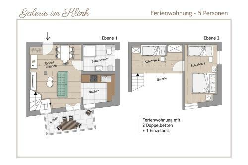 Apartamento Ferienwohnung Galerie Im Klink