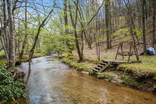 Bear Necessities - Cozy Cabin Beside Briar Creek, Fire Pit, Wifi, Pet Friendly
