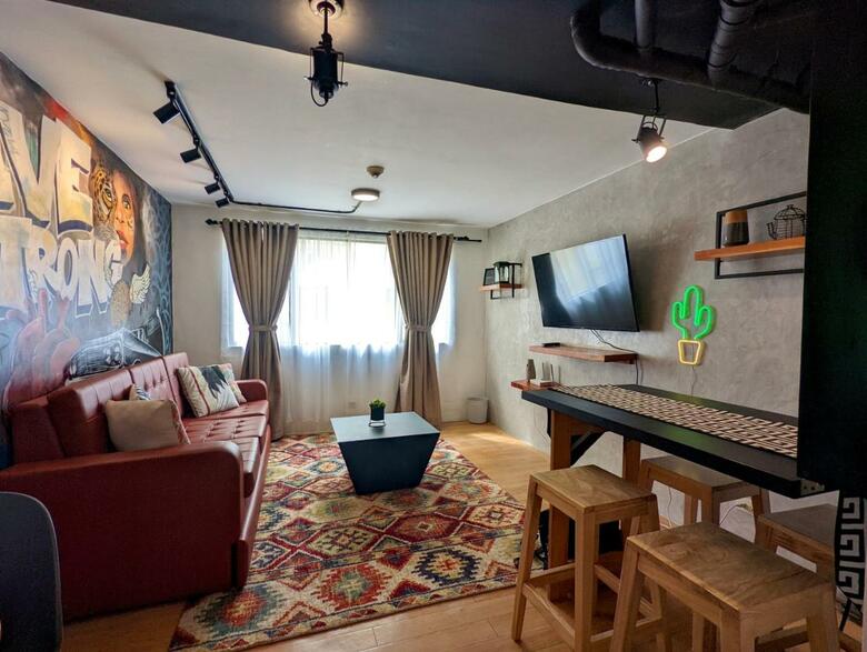 Apartamento 1br Artist Loft Cambridge Cainta Pasig Fast Wifi