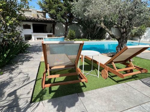 +villa L'oasis Centre Ville Piscine, Clim Parking
