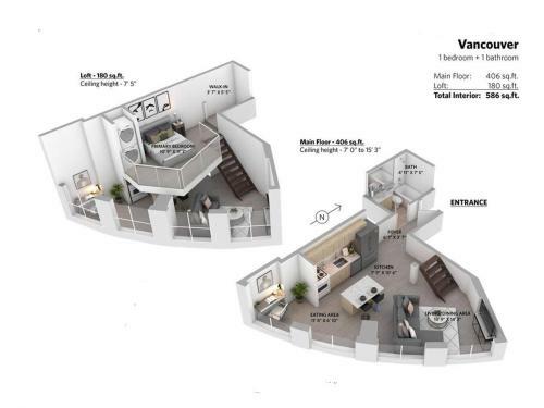Apartamento Rare Find Loft With Fireplace @ Central Downtown