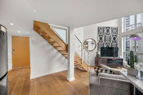Apartamento Rare Find Loft With Fireplace @ Central Downtown