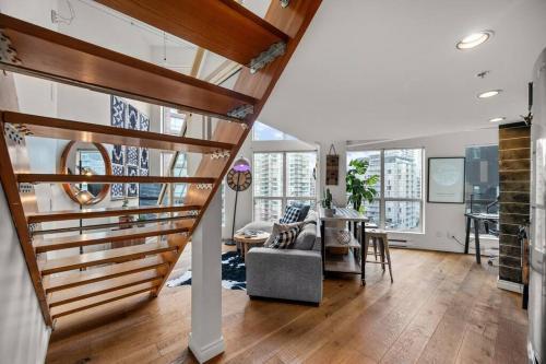 Apartamento Rare Find Loft With Fireplace @ Central Downtown