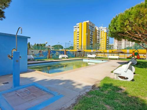 Practico Apartamento Con Piscina En Residencial Brezo Canet