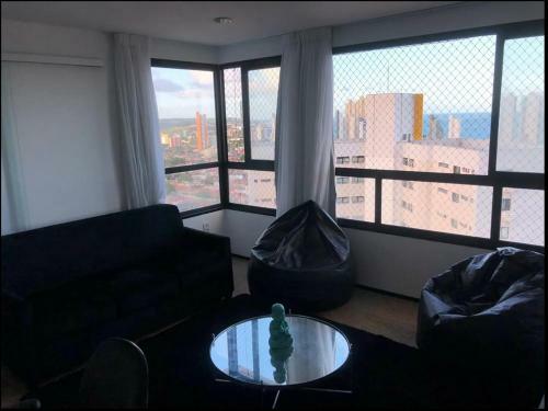 Apartamento Studio Da Praia Vista Mar 2 Suites Completa